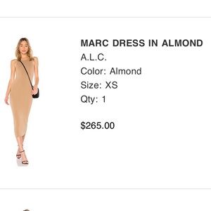 A. L. C. Almond bodycon maxi dress women’s size XS